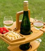 Nieuw in doos – Houten inklapbare wijn- en picknicktafel, Ophalen of Verzenden, Nieuw, Ovaal, Hout