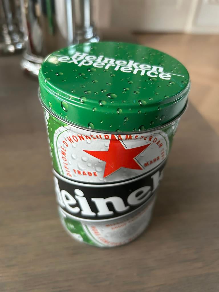 Heineken blik zonder glas, Verzamelen, Blikken, Ophalen of Verzenden, Zo goed als nieuw, Overige