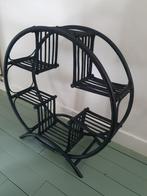 Vintage rotan / bamboe platenstandaard - japandi / aziatisch, Huis en Inrichting, Woonaccessoires | Etagères, Ophalen of Verzenden