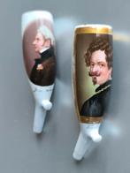 Antiek porselein pijp koppen 2x, Antiek en Kunst, Ophalen of Verzenden