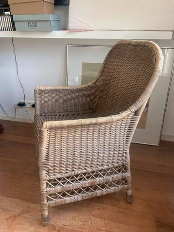 4 riet/rotan eettafel stoelen riviera maison