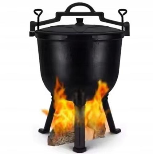 Gietijzeren Hongaarse Jachttafelketel - 8l, Tuin en Terras, Barbecue-accessoires, Nieuw, Ophalen of Verzenden