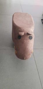 Poef / Zitbank / voetenbankje Nijlpaard, Huis en Inrichting, Banken | Voetenbanken en Poefen, Minder dan 50 cm, Leer, Ophalen of Verzenden