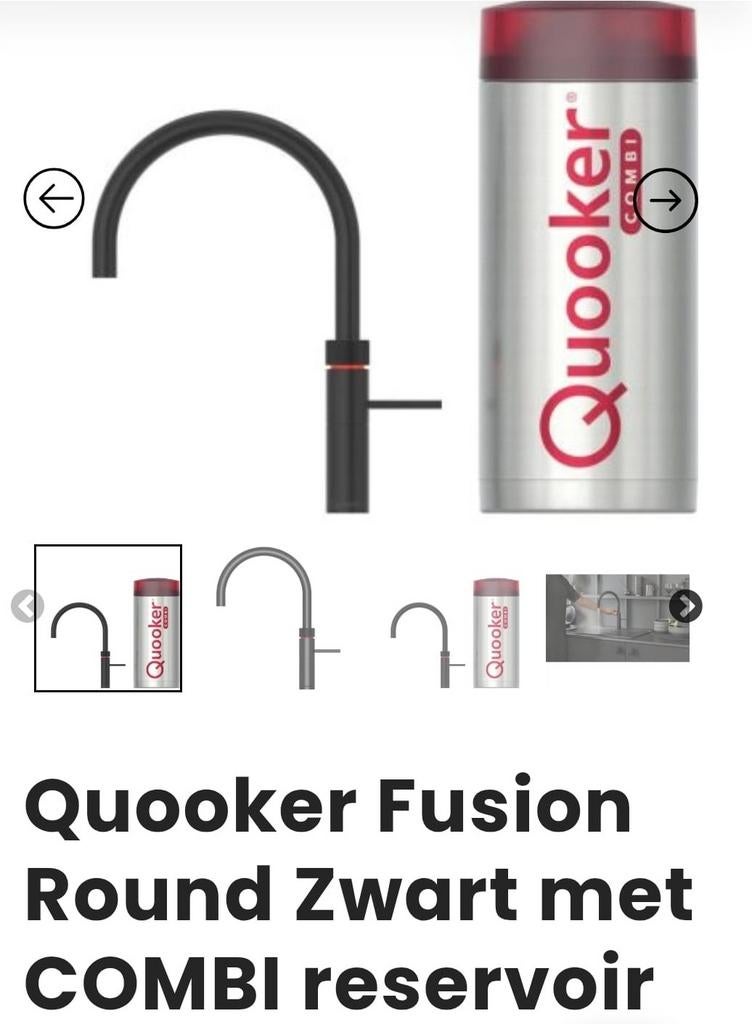 Quooker  fusion round kraan zwart combi +7L, Huis en Inrichting, Keuken | Keukenbenodigdheden, Ophalen of Verzenden, Nieuw