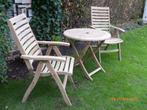 Tuinset teak, Ophalen, Gebruikt, Teakhout, Verstelbaar