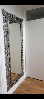 Barok spiegel groot 200x100 zilver handgesneden!, Huis en Inrichting, Woonaccessoires | Spiegels, Rechthoekig, Zo goed als nieuw