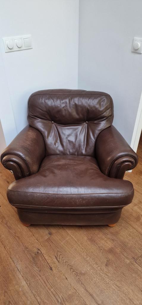 Poltrona Frau Lederen Fauteuil - Italiaans Design, Huis en Inrichting, Fauteuils, Zo goed als nieuw, Leer, Ophalen