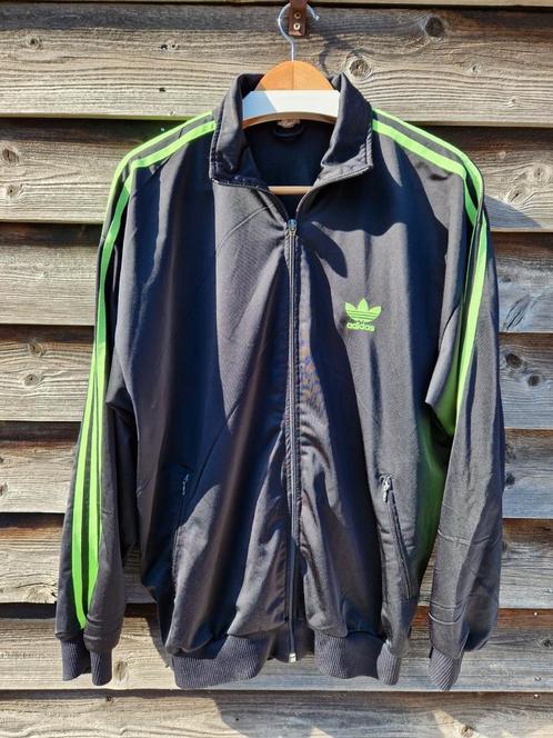 Adidas jack 1998 Vintage trainingsjack jas shirt '90, Kleding | Heren, Sportkleding, Gedragen, Voetbal, Maat 48/50 (M), Zwart