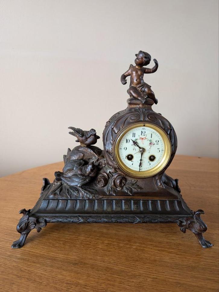 Antieke Franse pendule, 19e eeuw, Antiek en Kunst, Antiek | Klokken, Ophalen