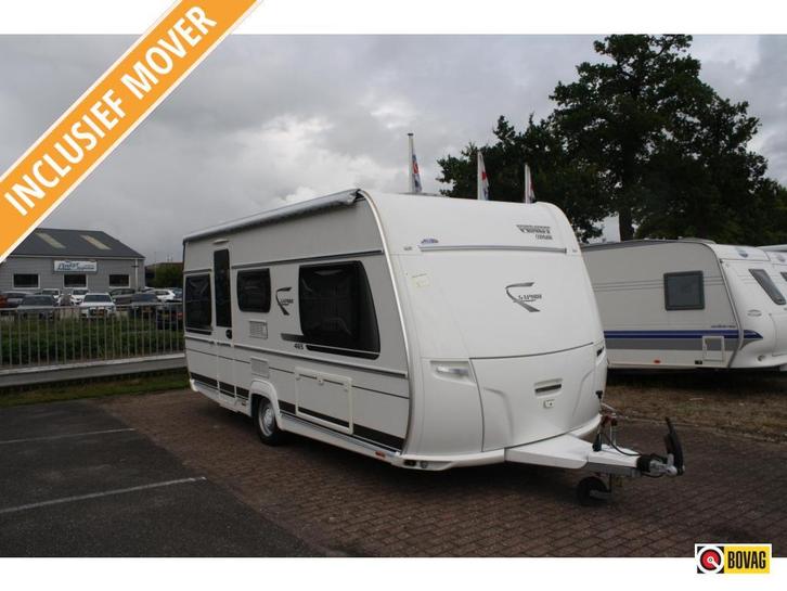 Fendt Saphir 465 TG 2 enkele bedden, Caravans en Kamperen, Caravans, tot en met 4, Rondzit, Fendt, 2 aparte bedden, Overige typen