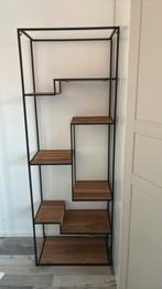 Mooie Kast (170x60 cm) diepte 35cm echt hout & metaal stevig, Ophalen, Met plank(en), Metaal, Zo goed als nieuw