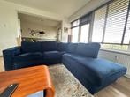 Blauwe hoekbank met loungedeel - Haco, Huis en Inrichting, Banken | Bankstellen, Ophalen, Gebruikt, Hoekbank, 200 tot 250 cm