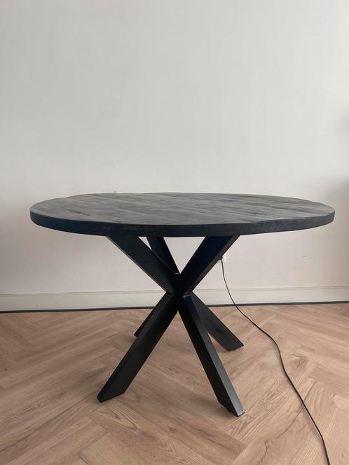 Mango eettafel rond 120 cm, Huis en Inrichting, Tafels | Eettafels, Gebruikt, 100 tot 150 cm, 100 tot 150 cm, Vier personen, Rond