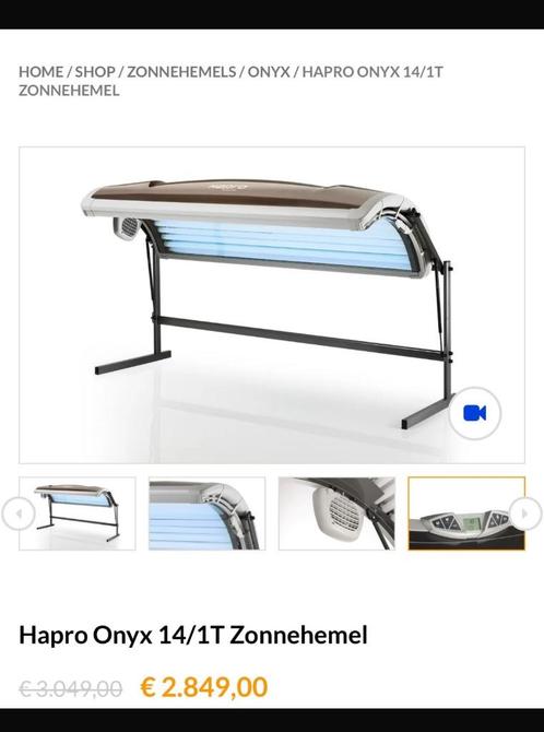 TE KOOP Hapro Onyx 14/5c t Zonnehemel! ️, Witgoed en Apparatuur, Zonnebanken en Gezichtsbruiners, Zo goed als nieuw, Gezichtsbruiner