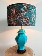 Turquoise Lamp met Decoratieve Kap, Huis en Inrichting, Lampen | Lampenkappen, Lampjesenzo, Bruin, Boho, Nieuw