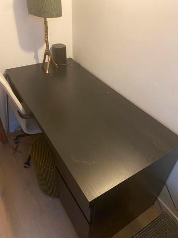 Malm bureau ikea zwart - afbeelding 1