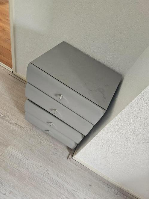 Stylish Duo: 2 Grey Side Tables with Drawers + Extras!, Huis en Inrichting, Tafels | Sidetables, Zo goed als nieuw, 25 tot 50 cm