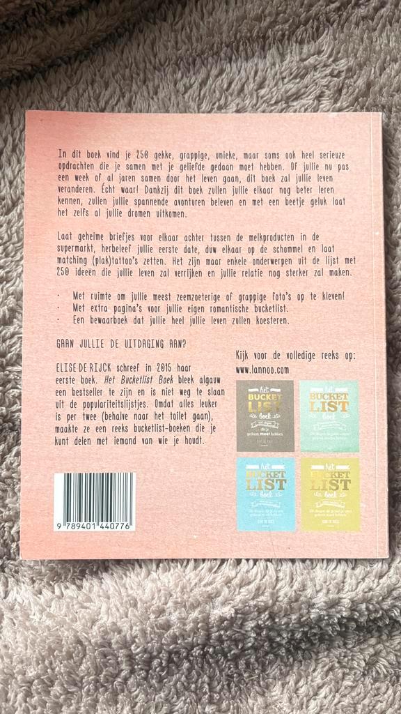 Het Bucket List Boek voor Koppels - Elise de Rijck, Boeken, Overige Boeken, Zo goed als nieuw, Ophalen of Verzenden