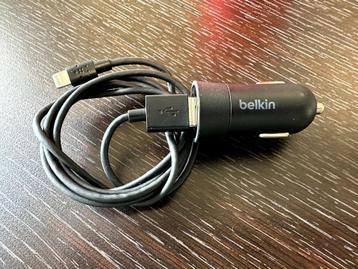 Belkin autolader voor iPhone (lightning)
