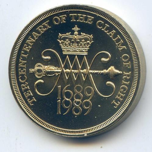 Groot-Brittannië 2 Pounds Claim of Right 1989 UNC/FDC, Postzegels en Munten, Munten | Europa | Niet-Euromunten, Overige landen