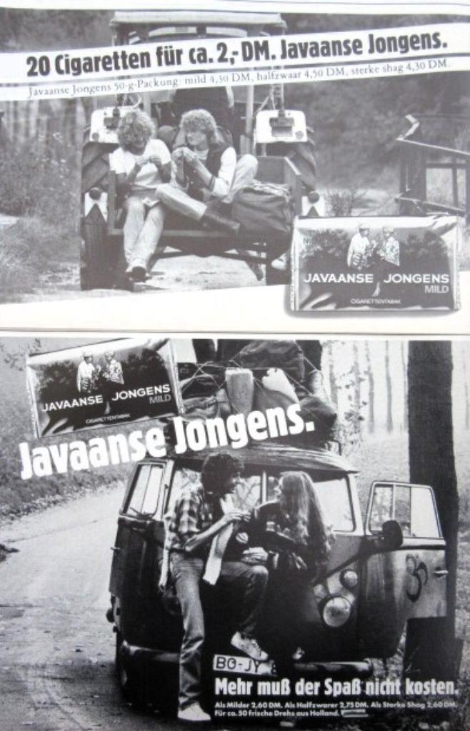 14 vintage reclames Niemeyer Javaanse Jongens shag 1979-85, Verzamelen, Rookartikelen, Aanstekers en Luciferdoosjes, Gebruikt