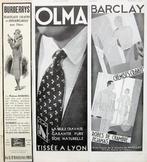 20 advertenties reclames fashion 1926-36 mode hoeden corset, Verzenden, Gebruikt, Reclamebord