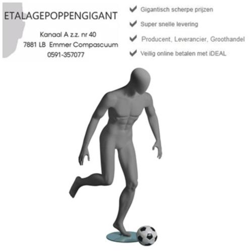 Etalagepoppen / Mannequins met Egg Hoofd Voetbal Ren Houding, Sport en Fitness, Voetbal, Nieuw, Clubaccessoires, Maat M, Ophalen of Verzenden