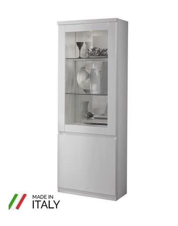 Vitrinekast Forever hoogglans wit 1 deur led lamp gratis-sal beschikbaar voor biedingen