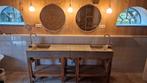 Granito wastafels - 2 stuks - 105 x 50 cm, Huis en Inrichting, Badkamer | Badkamermeubels, Ophalen, 150 tot 200 cm, Minder dan 100 cm