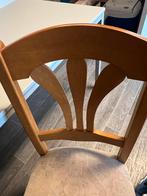 2 Lichte Eiken Stoelen met Bekleding, Huis en Inrichting, Stoelen, Ophalen, Gebruikt, Twee, Bruin