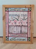 Decoratief lijstje met varkens - Feeding Time., Ophalen of Verzenden, Gebruikt