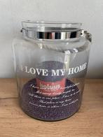 Glazen windlicht paars, Overige materialen, Overige kleuren, Nieuw, Ophalen of Verzenden