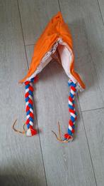 Oranje hoed met vlechtjes, Hoed, Zo goed als nieuw, Geen merk, One size fits all