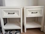2 Nachtkastjes - Wit, Huis en Inrichting, Ophalen, Gebruikt, Minder dan 45 cm, Minder dan 55 cm