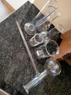 Diverse glazen laboratoriumbenodigdheden, Gebruikt, Ophalen of Verzenden, Glas, Modern