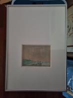 Poppe Damave aquarel Spanje teab, Antiek en Kunst, Kunst | Schilderijen | Klassiek, Ophalen of Verzenden