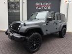 Jeep Wrangler Unlimited 3.6 Sahara AUT 4x4 Brute/LED/Verhoog, Automaat, Stof, Gebruikt, Zwart