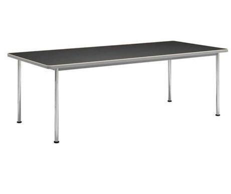 Gispen eettafel 515 model 240 x 100 zwart blad, Huis en Inrichting, Tafels | Eettafels, Gebruikt, 50 tot 100 cm, 200 cm of meer