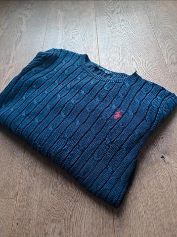 Ralph Lauren kabeltrui maat XL marineblauw zo goed als nieuw beschikbaar voor biedingen