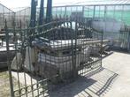 Poort siersmeedwerk hekwerk met palen 4 meter breed, Ophalen, Met poort, Gebruikt, Overige typen