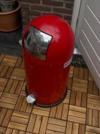 Rode wesco prullenbak, Huis en Inrichting, Woonaccessoires | Prullenbakken, Ophalen, Met pedaal, 50 tot 75 cm, 40 liter of meer