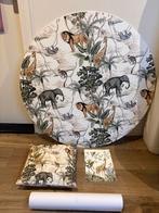 Jungle Kinderkamer Decoratie Set: Muurplaat, Kussen & Poster, Ophalen, Nieuw, Beige, Rond