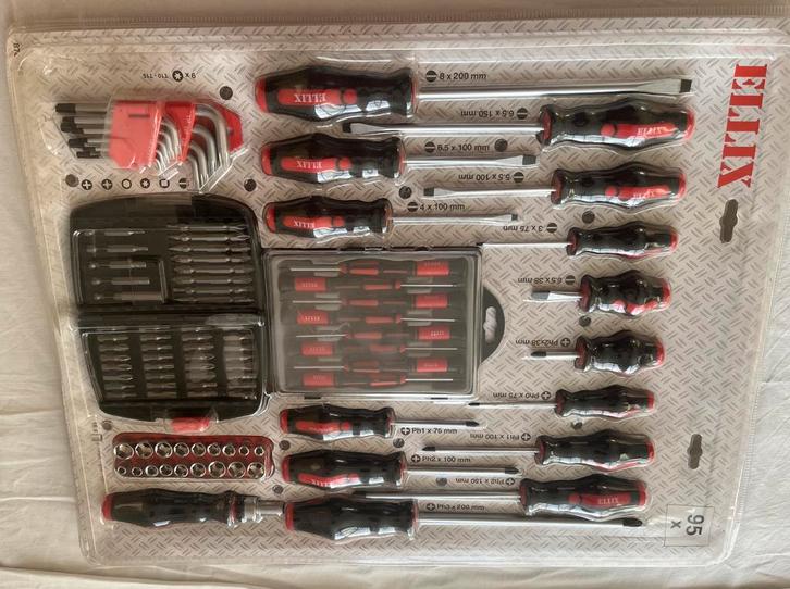 Nieuwe 95-delige gereedschapsset, Doe-het-zelf en Verbouw, Gereedschap | Handgereedschap, Nieuw, Ophalen