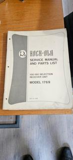 Rock ola 1769 stepper Manual orgineel modellen 447 t/m 474, Verzamelen, Automaten | Jukeboxen, Rock Ola, Gebruikt, Ophalen of Verzenden