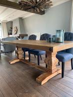 Prachtige kloostertafel (240x100) met 6 stoelen, Huis en Inrichting, Tafels | Eettafels, 200 cm of meer, Landelijk stoer, 100 tot 150 cm