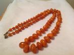 Vintage barnsteen ketting met toffeekleurig, Verzenden, Overige materialen, Ketting