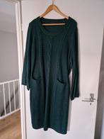Groene gebreide jurk met kabels en zakken. Maat 52/54, Jurk, Ophalen of Verzenden, Zo goed als nieuw