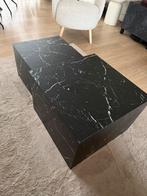 Zwarte marble salontafels JYSK, Ophalen, 50 tot 100 cm, Rond, Zo goed als nieuw