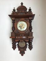 antieke Gustav Becker vrijslinger wandklok notenhout - nr 3, Antiek en Kunst, Ophalen