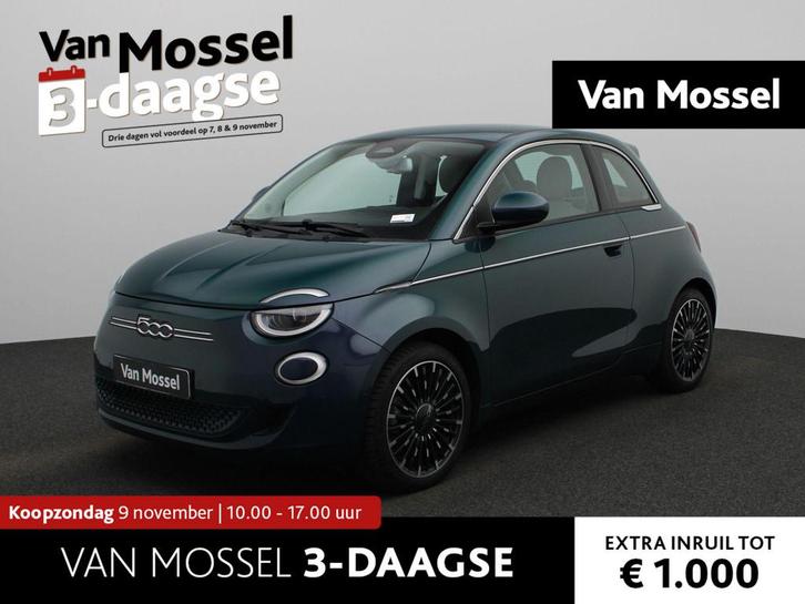 Fiat 500e 3+1 La Prima 42 kWh | Lederen bekleding | Apple Ca, Auto's, Fiat, Bedrijf, Te koop, 500E, ABS, Achteruitrijcamera, Adaptive Cruise Control